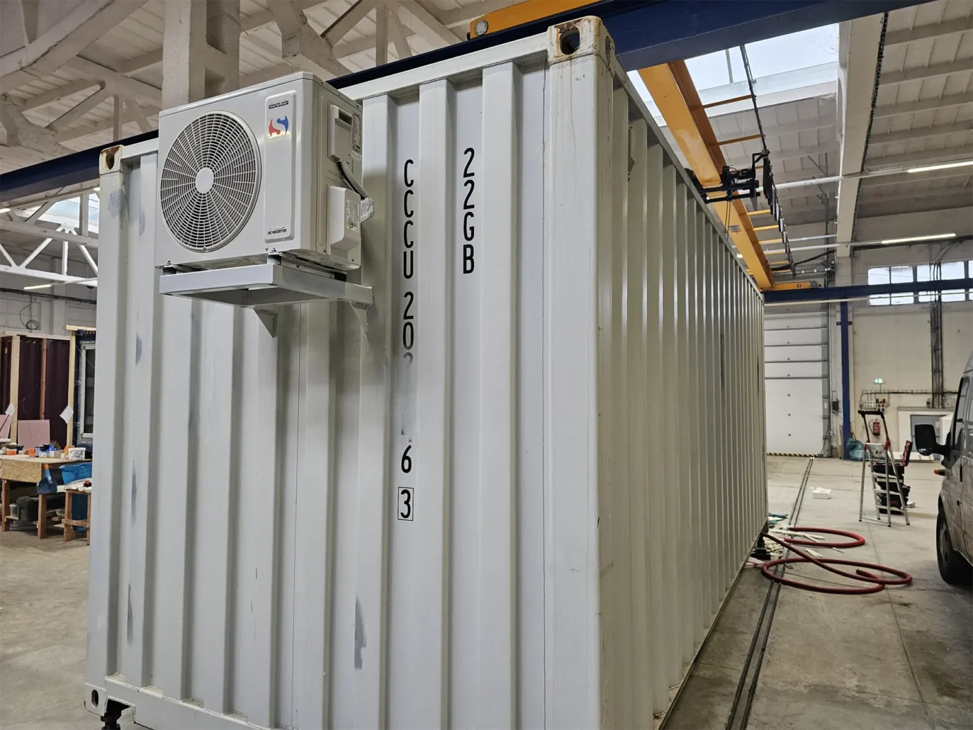 Klimatizace pro chlazení lodního kontejneru