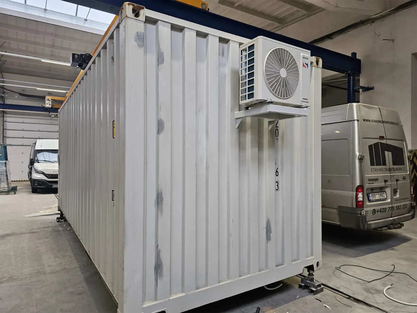 Klimatizace pro chlazení lodního kontejneru