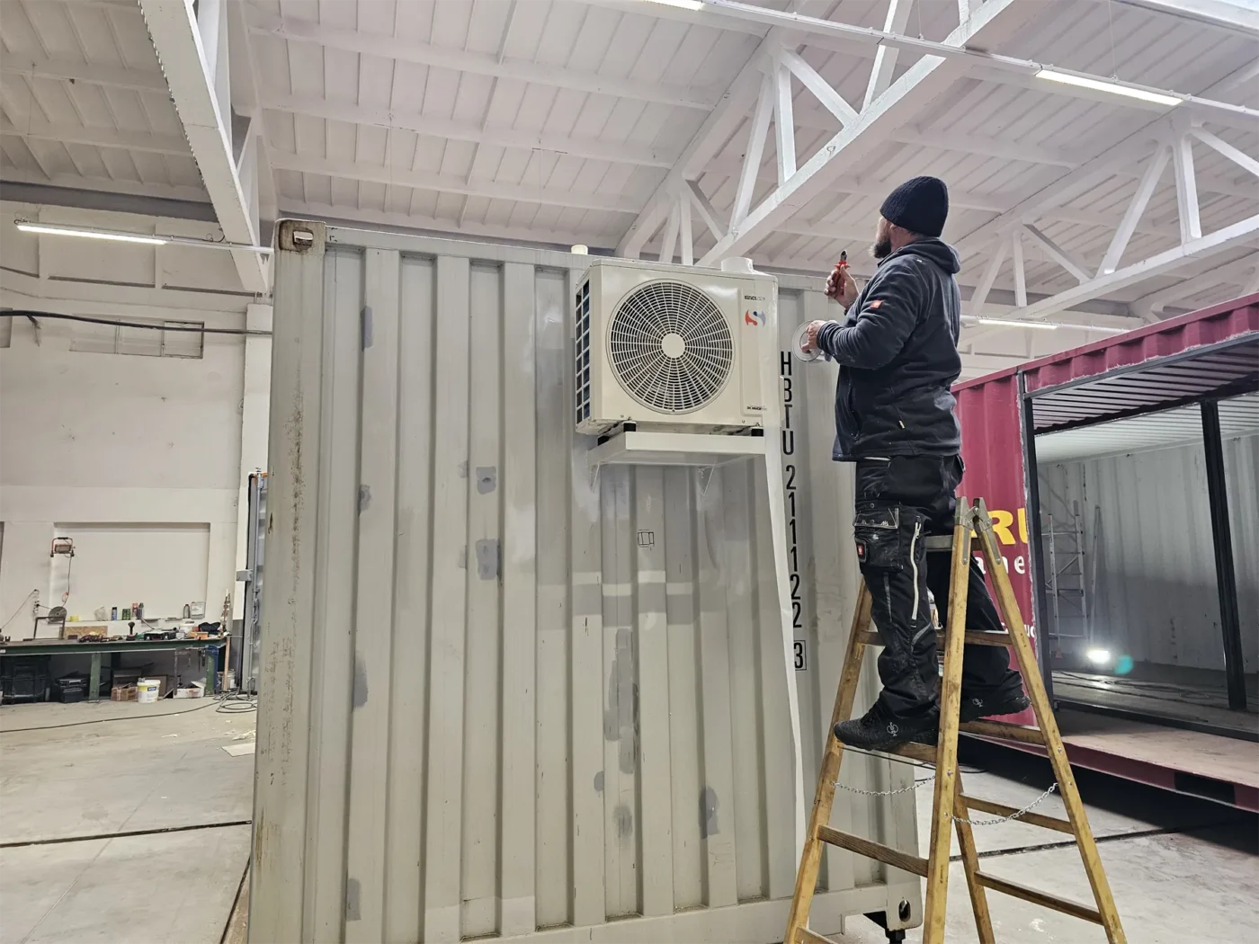 Klimatizace pro chlazení lodního kontejneru