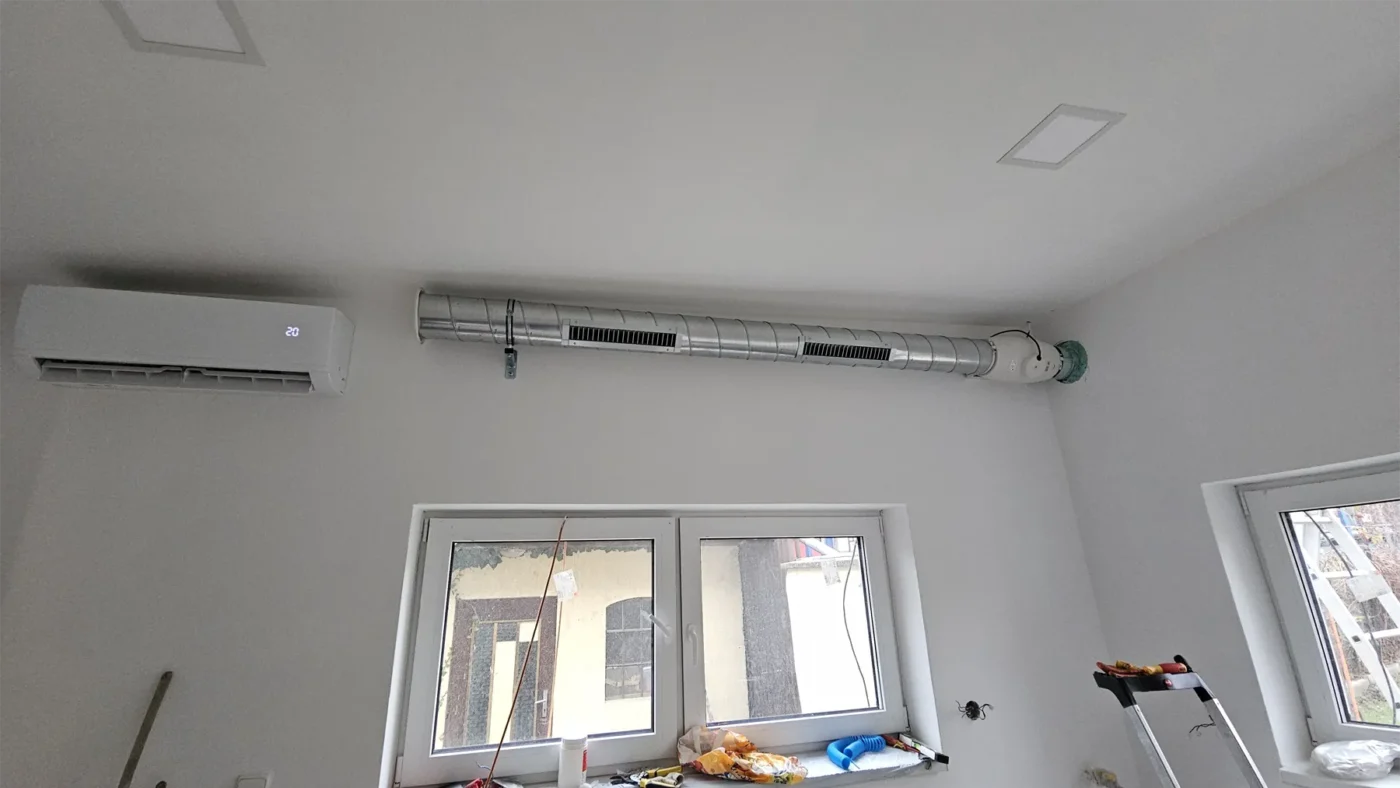 Montáž vzduchotechniky - Pracovna, Hustopeče